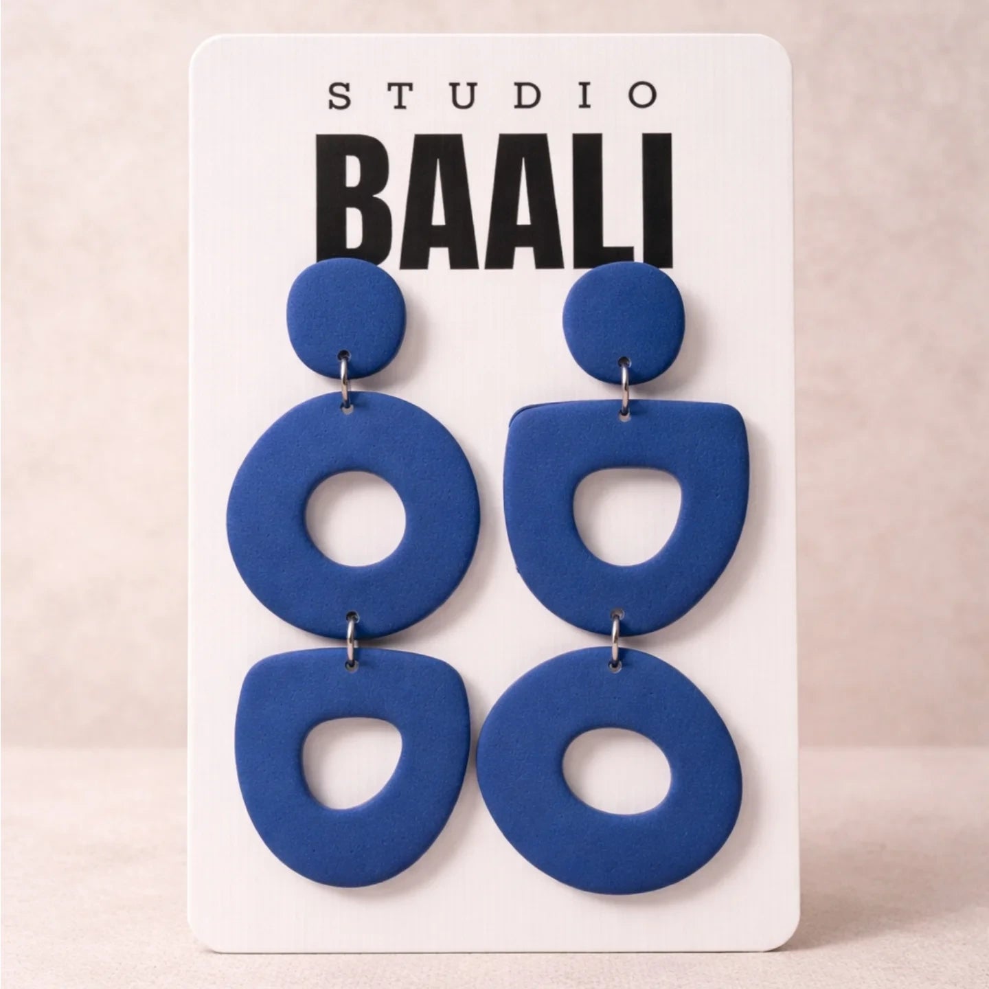 Bold statement earrings blue