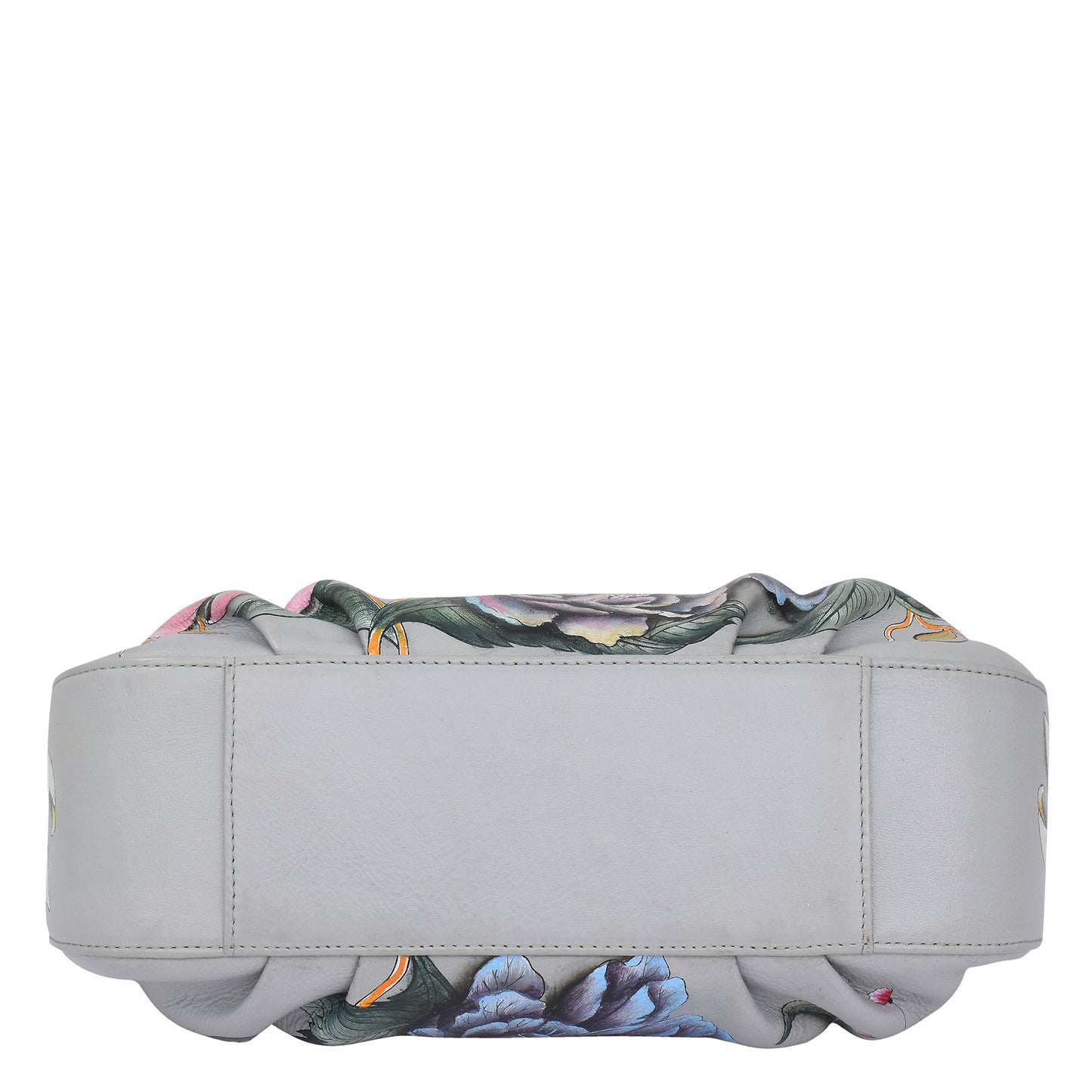 RUCHED EAST WEST HOBO WITH CHAIN