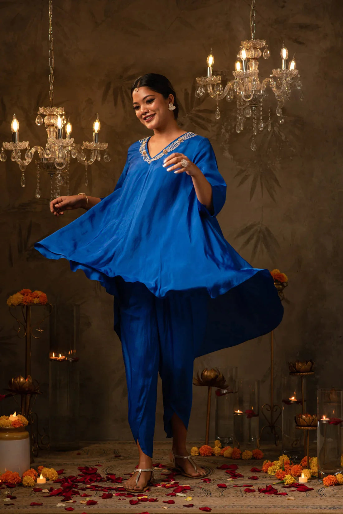 Bettina Asymmetric Kurta & Tulip Pant Set