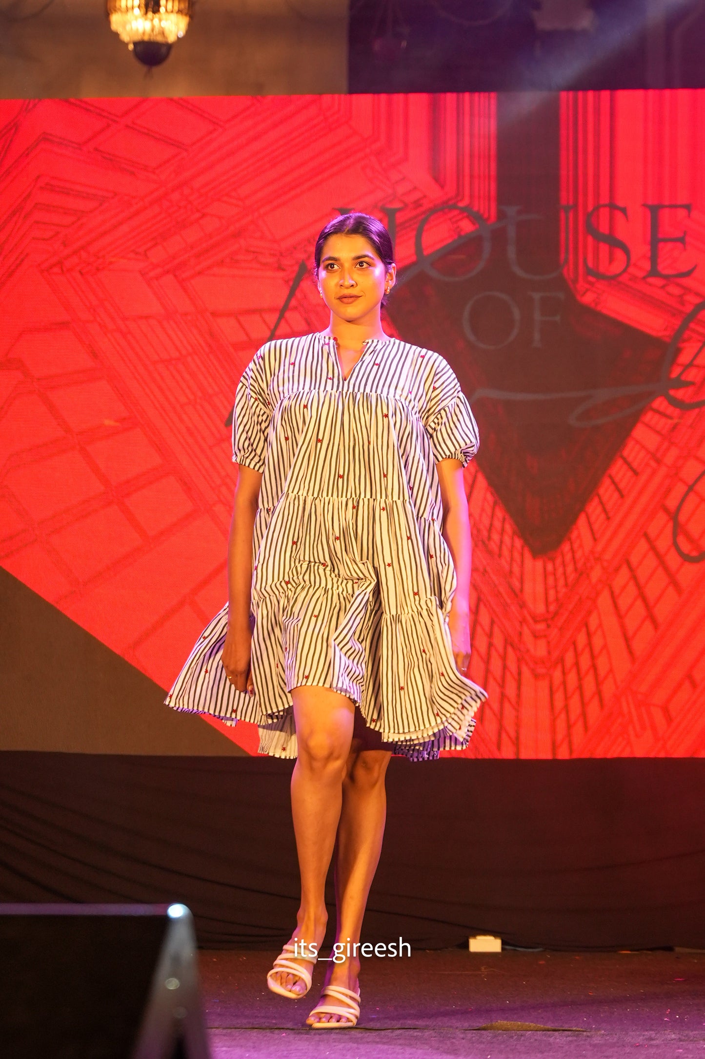 SNOWFALL STRIPE DRESS