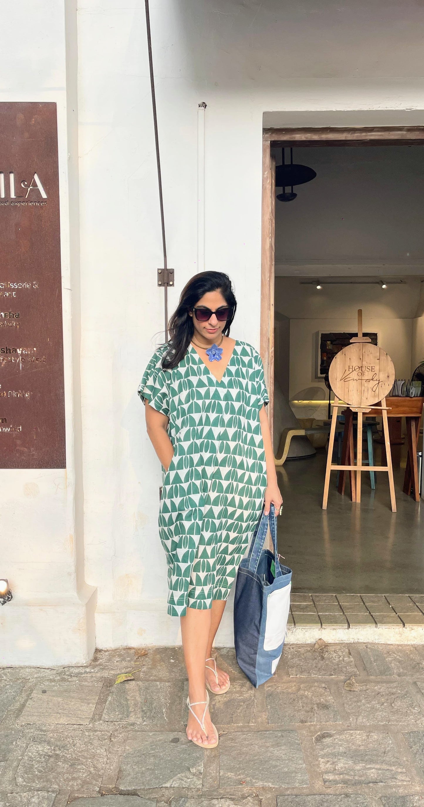 BY VANDY GREEN PRINTED KAFTAN