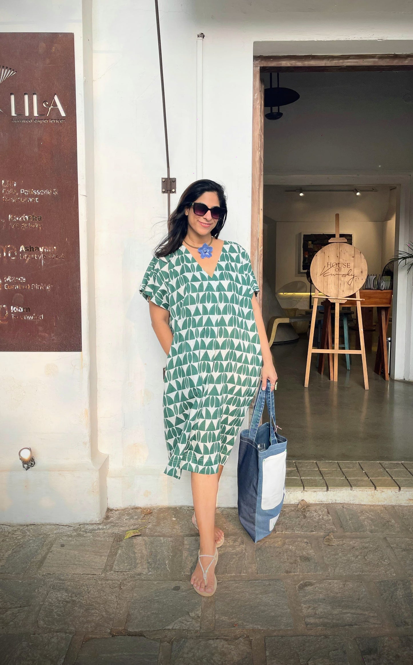 BY VANDY GREEN PRINTED  KAFTAN