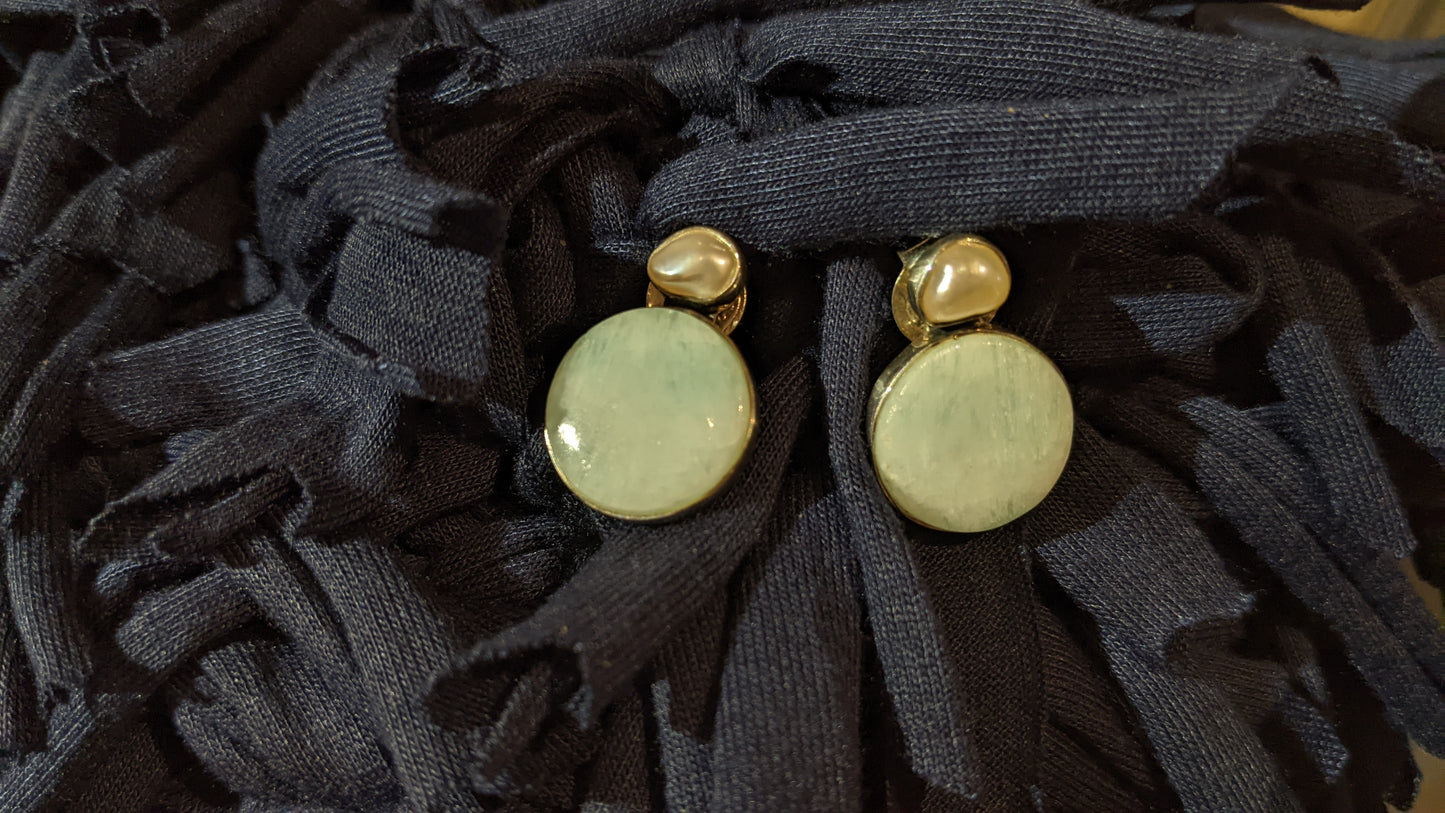 Sterling Silver Pearl Earring