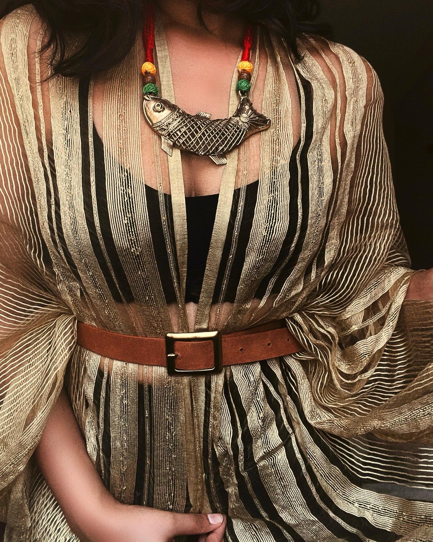 THEYYAM SERIES- MATSYA RUPA| HANDCRAFTED STATEMENT