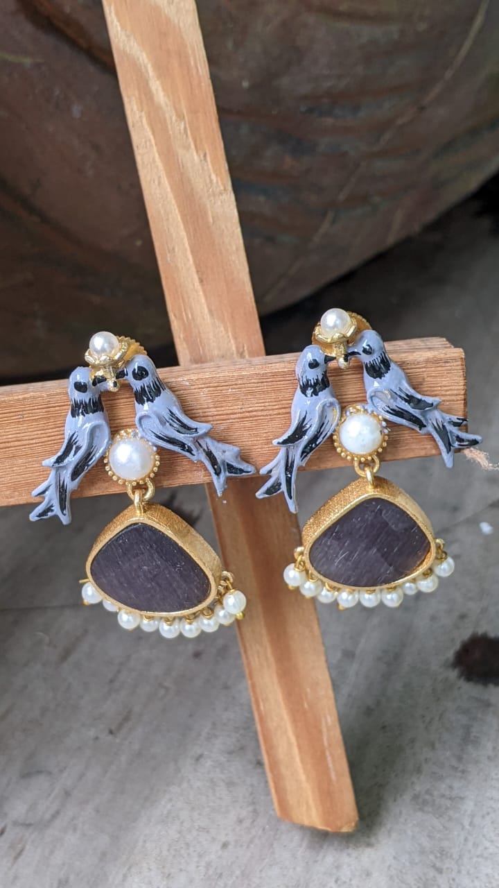 MUKTHA | DUAL PAKSHI WITH STONE & PEARL