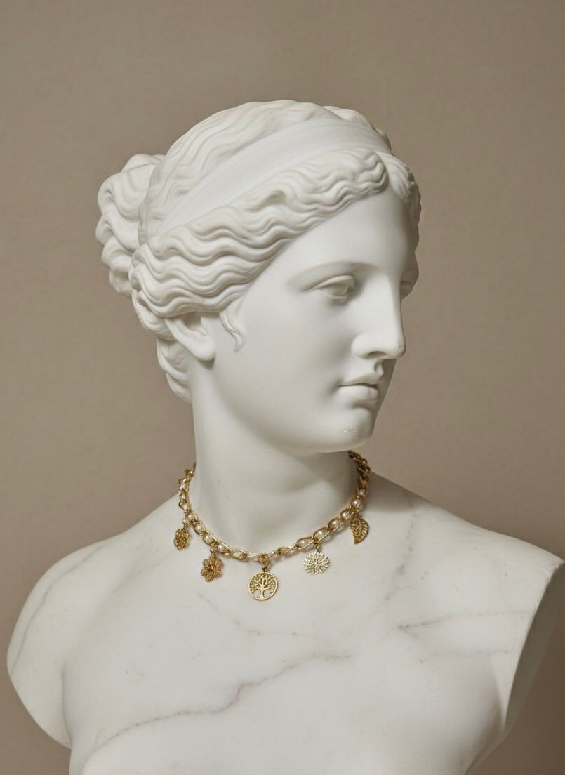 Golden Grove Charm Necklace | Gold Jewellery by House of Vandy