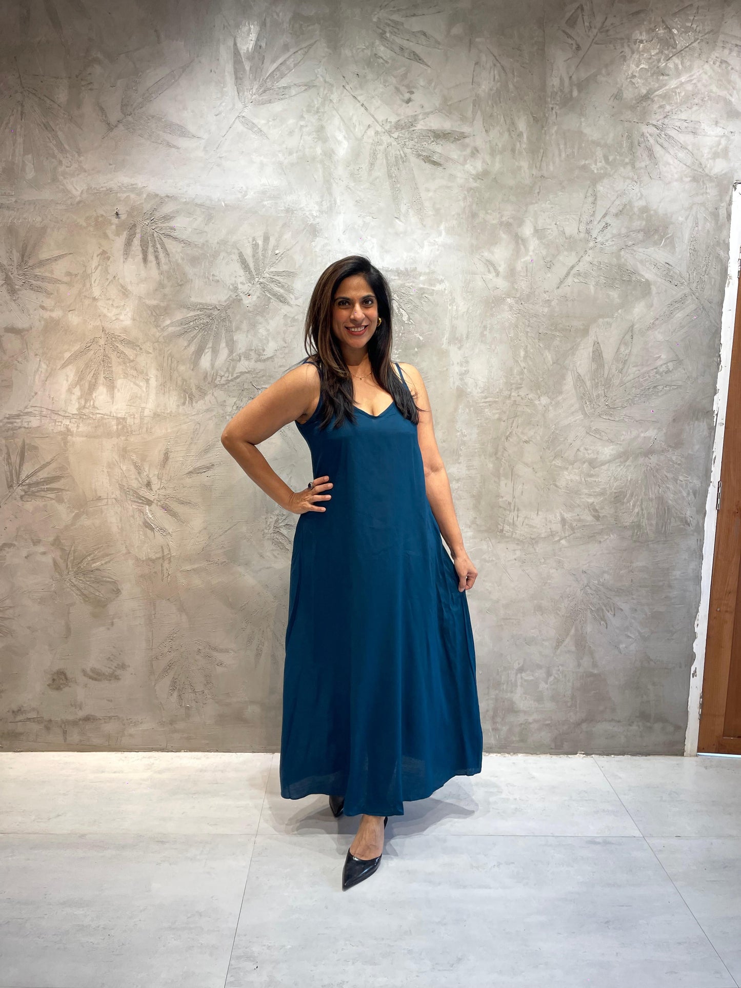 VISCOSE EVA DRESS-PLAIN