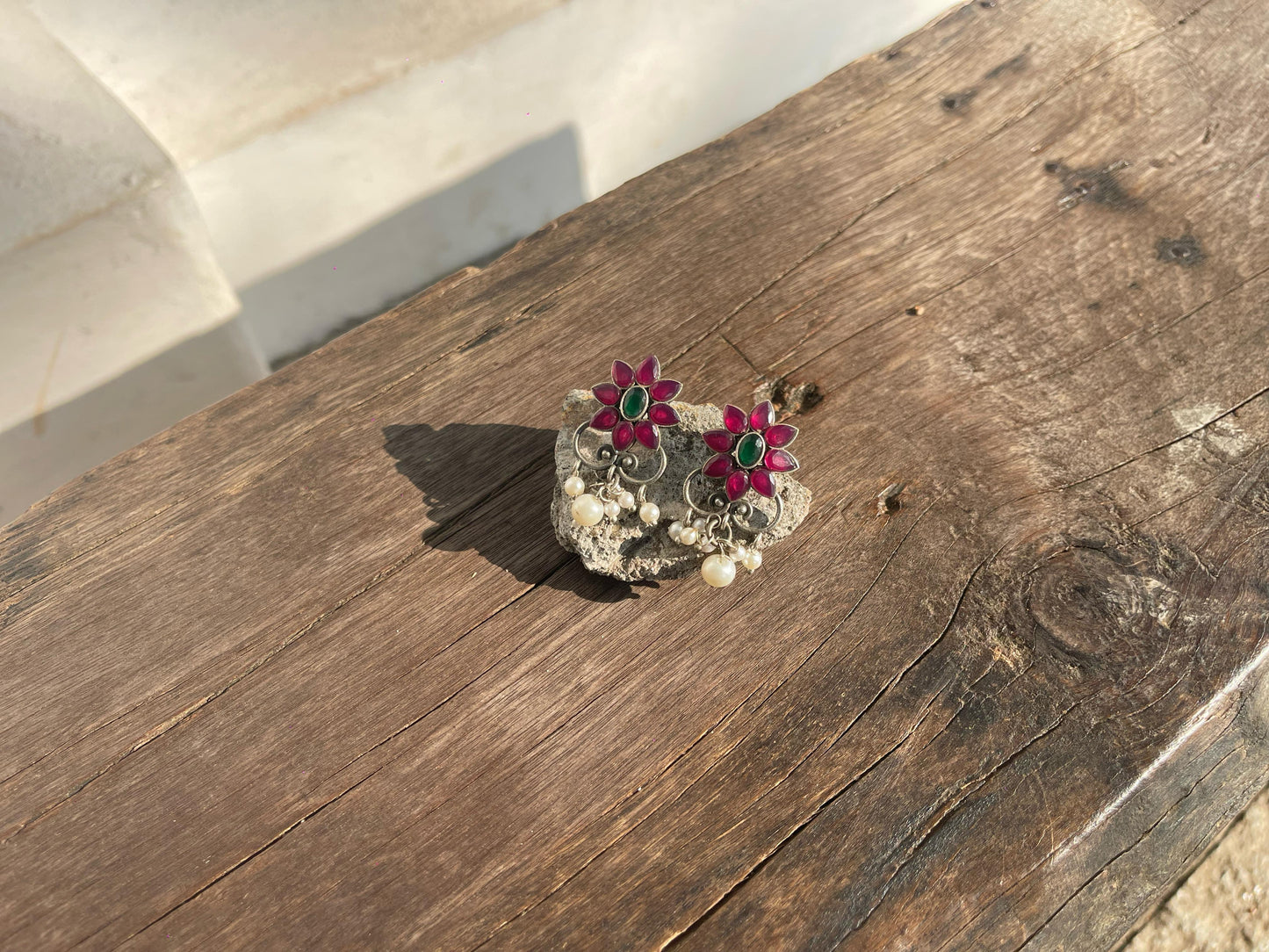 Stonework + Pearl Studs