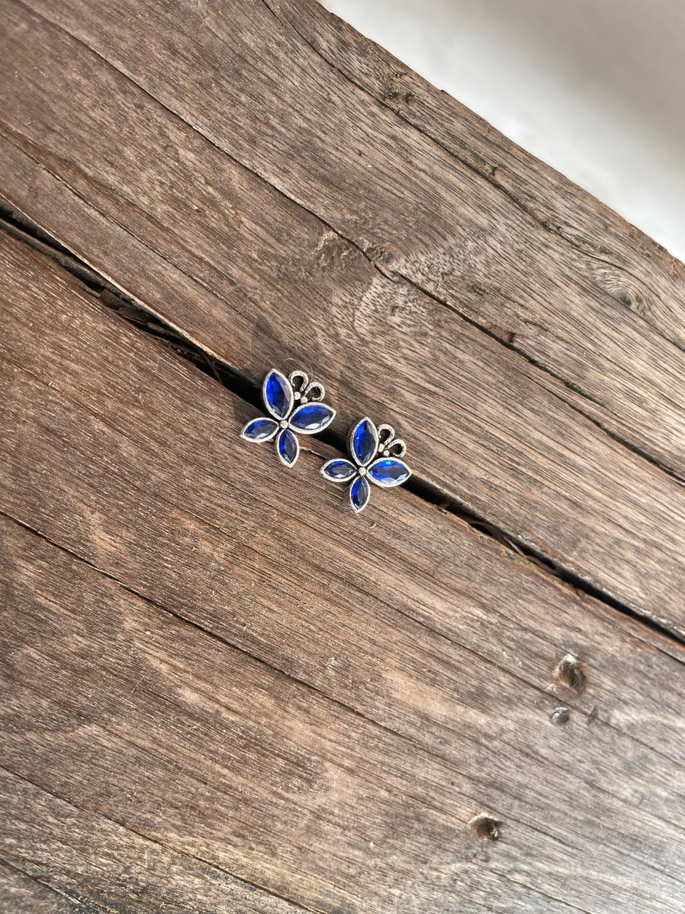 Butterfly Studs - Jewel Blue