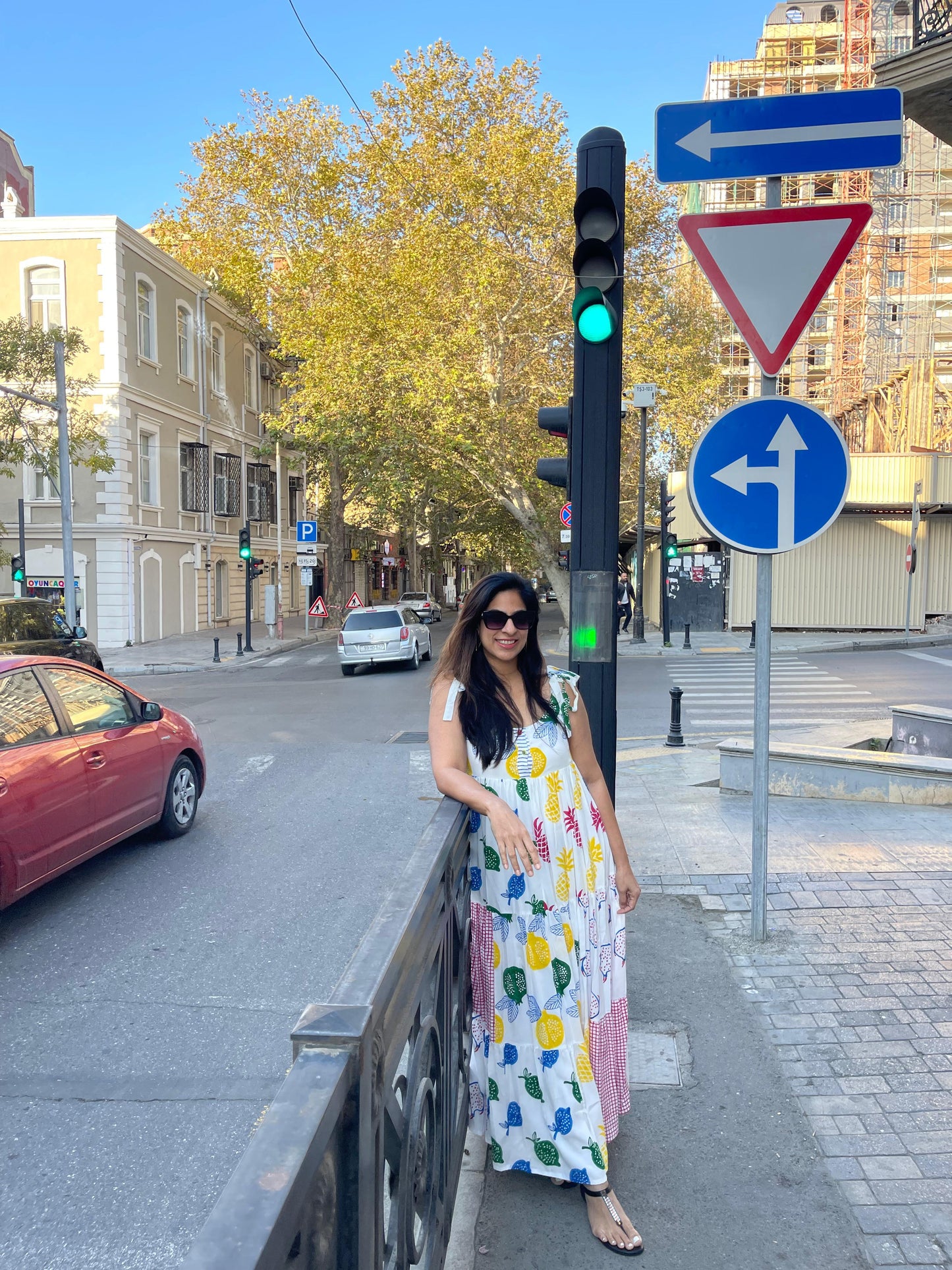 FRUITY SUMMER FLARED DRESS