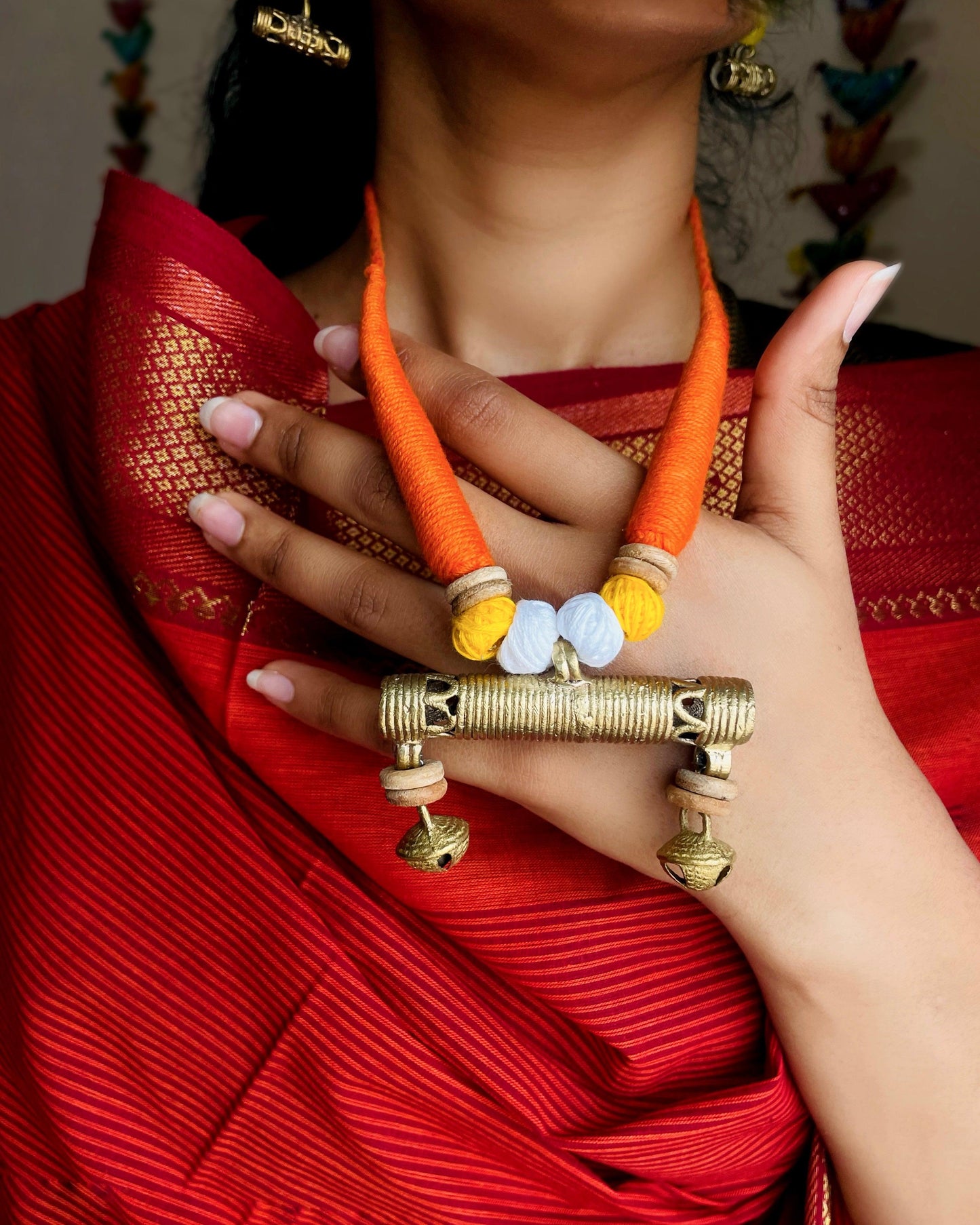 THEYYAM SERIES- ELASU MAALA| HANDCRAFTED STATEMENT SET