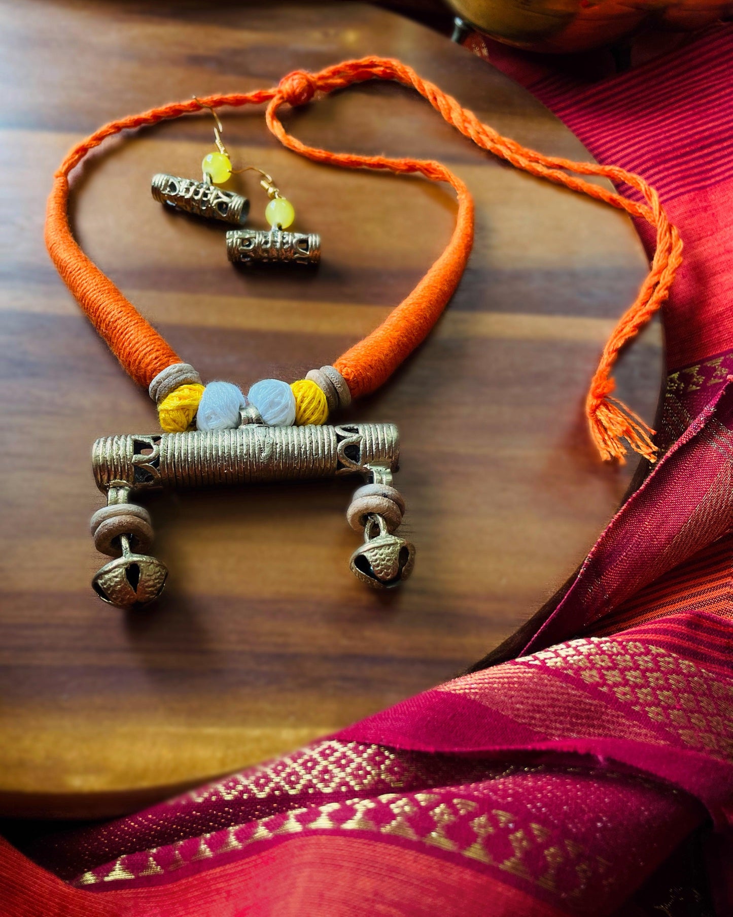 THEYYAM SERIES- ELASU MAALA| HANDCRAFTED STATEMENT SET