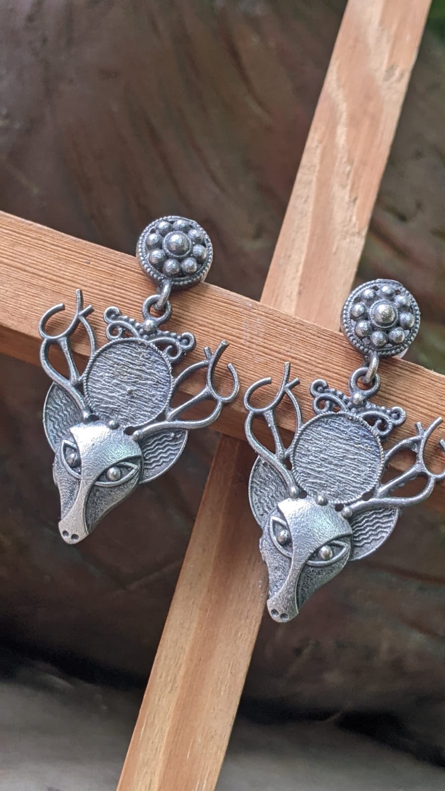 ANTELOPE | SILVER PLATED STATEMENT EARRINGS