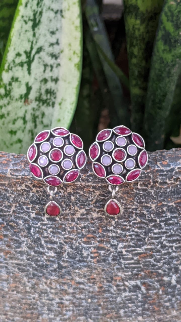 CLUSTER STONE DROP STUDS