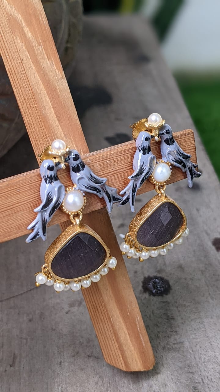 MUKTHA | DUAL PAKSHI WITH STONE & PEARL