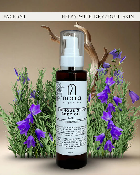 MAIA natural skincare oils and clay masks