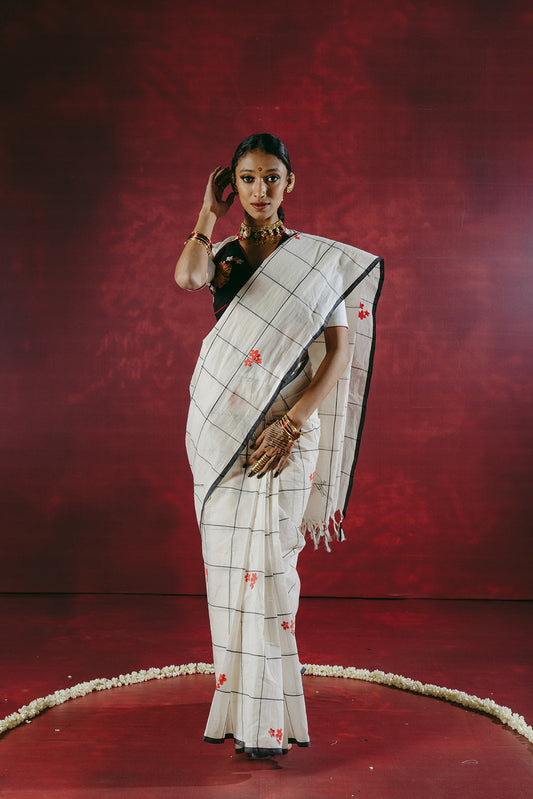Handloom Kattam Saree detail
