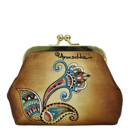 HAND-PAINTED LEATHER WALLET