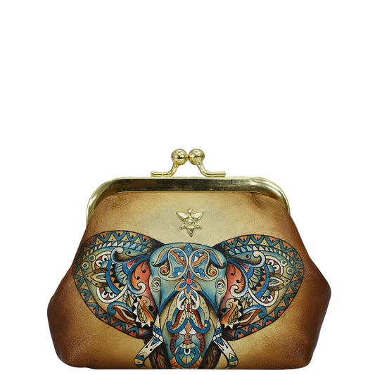 HAND-PAINTED LEATHER WALLET