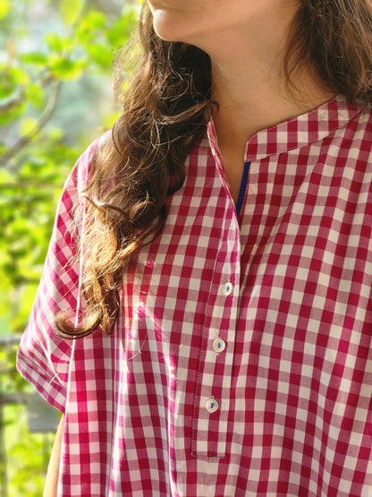 Berry Check Dress