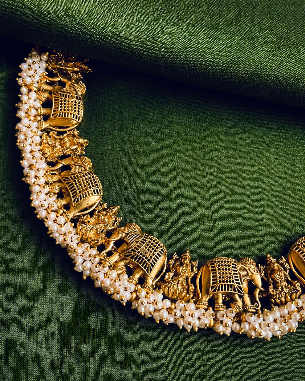 Aanapadam | Antique Temple Choker Set