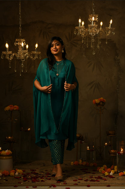 Raiza Emerald Kurta Set