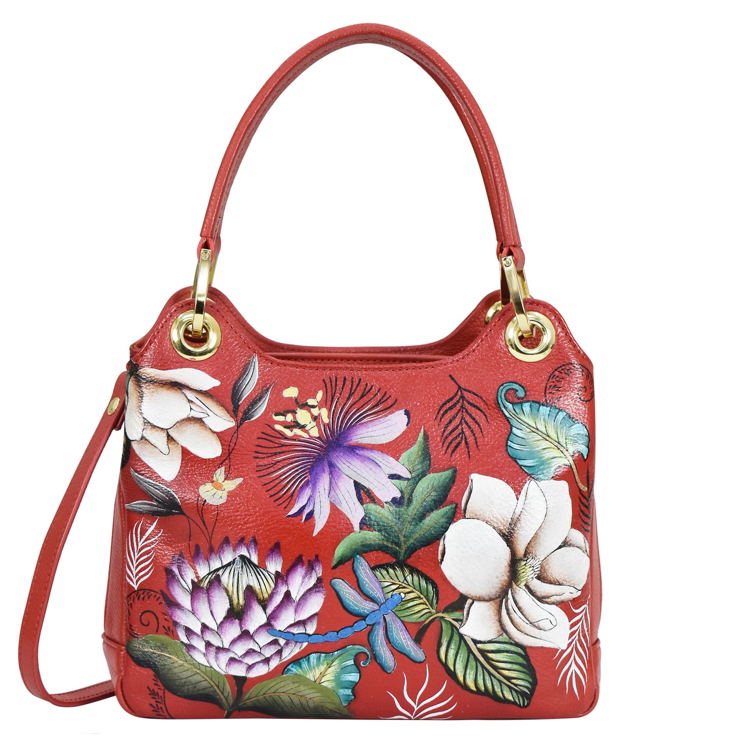 CRIMSOM GARDEN HAND-PAINTED LEATHER BAGS