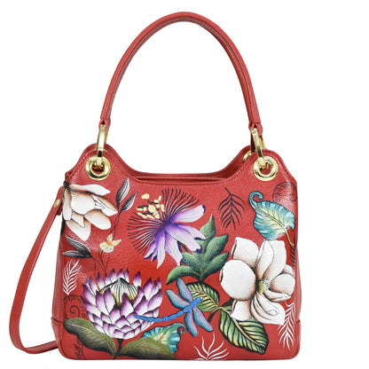 CRIMSOM GARDEN HAND-PAINTED LEATHER BAGS