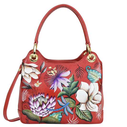 CRIMSOM GARDEN HAND-PAINTED LEATHER BAGS