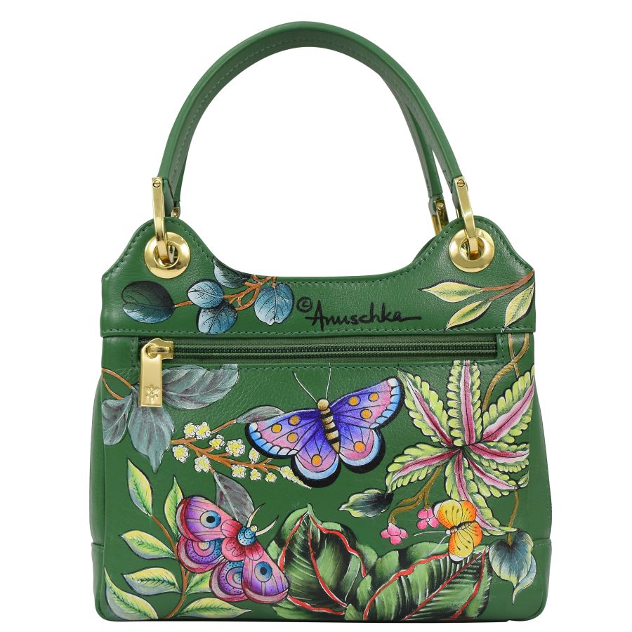 DANCING LEAVES HANDPAINTED LEATHER BAGS