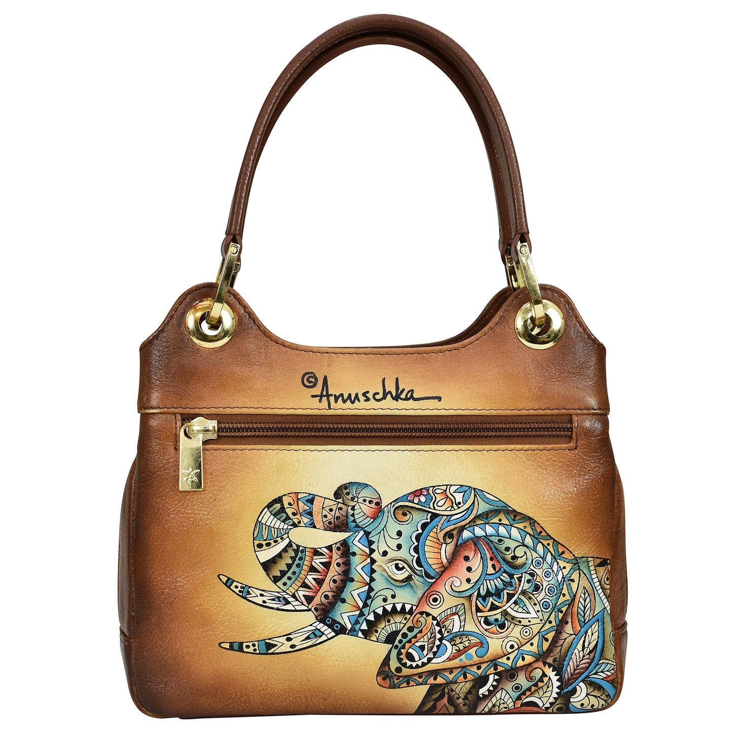 ELEPHANT MANDALA | SATCHEL WITH CROSSBODY STRAP