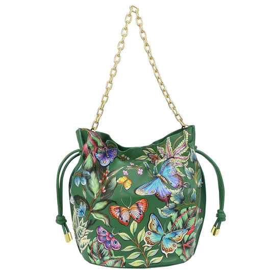 DRAWSTRING BUCKET BAG