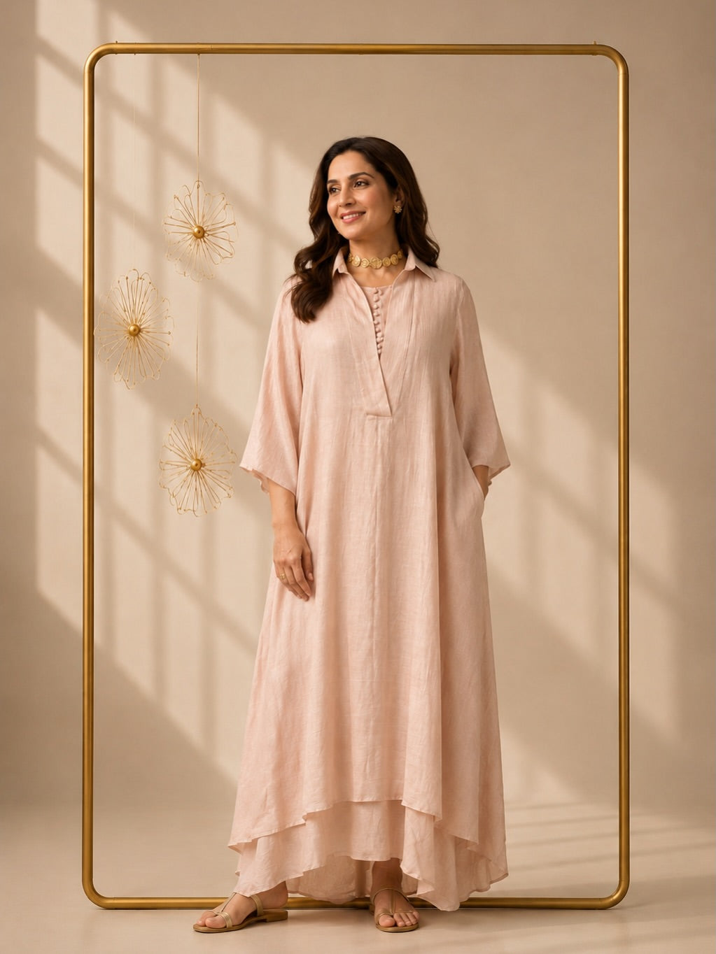 V neck overlay dress