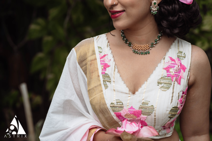 Ann Onam Kamalam Embroidered Blouse