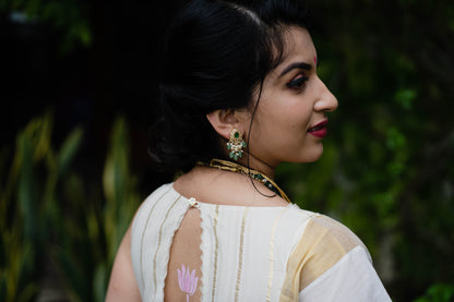 Ann Onam Kamalam Embroidered Blouse