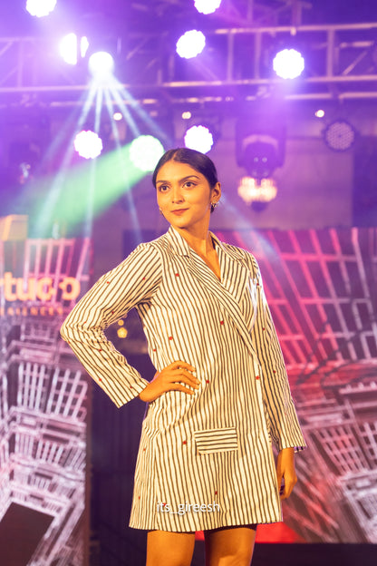 THE HOLIDAY PINSTRIPE BLAZER