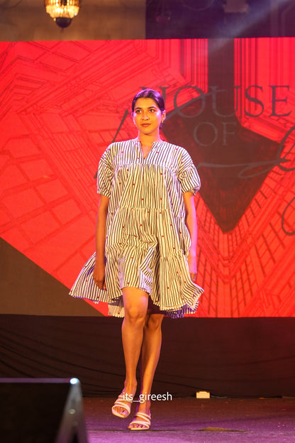 SNOWFALL STRIPE DRESS