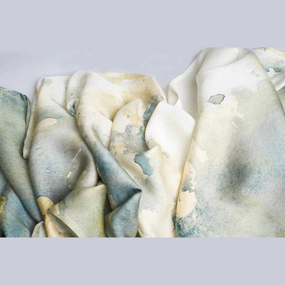 Volcanic Grey And White Scarf | Rose Silk | Limited Edition