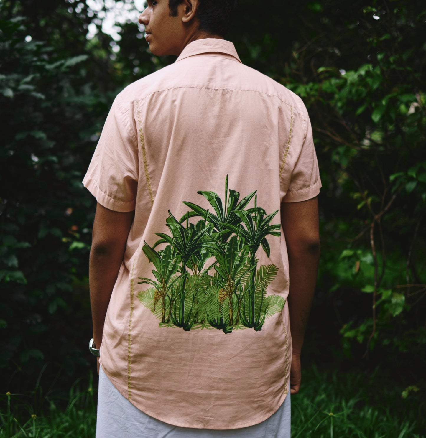 Peach Forest Printed Shirt