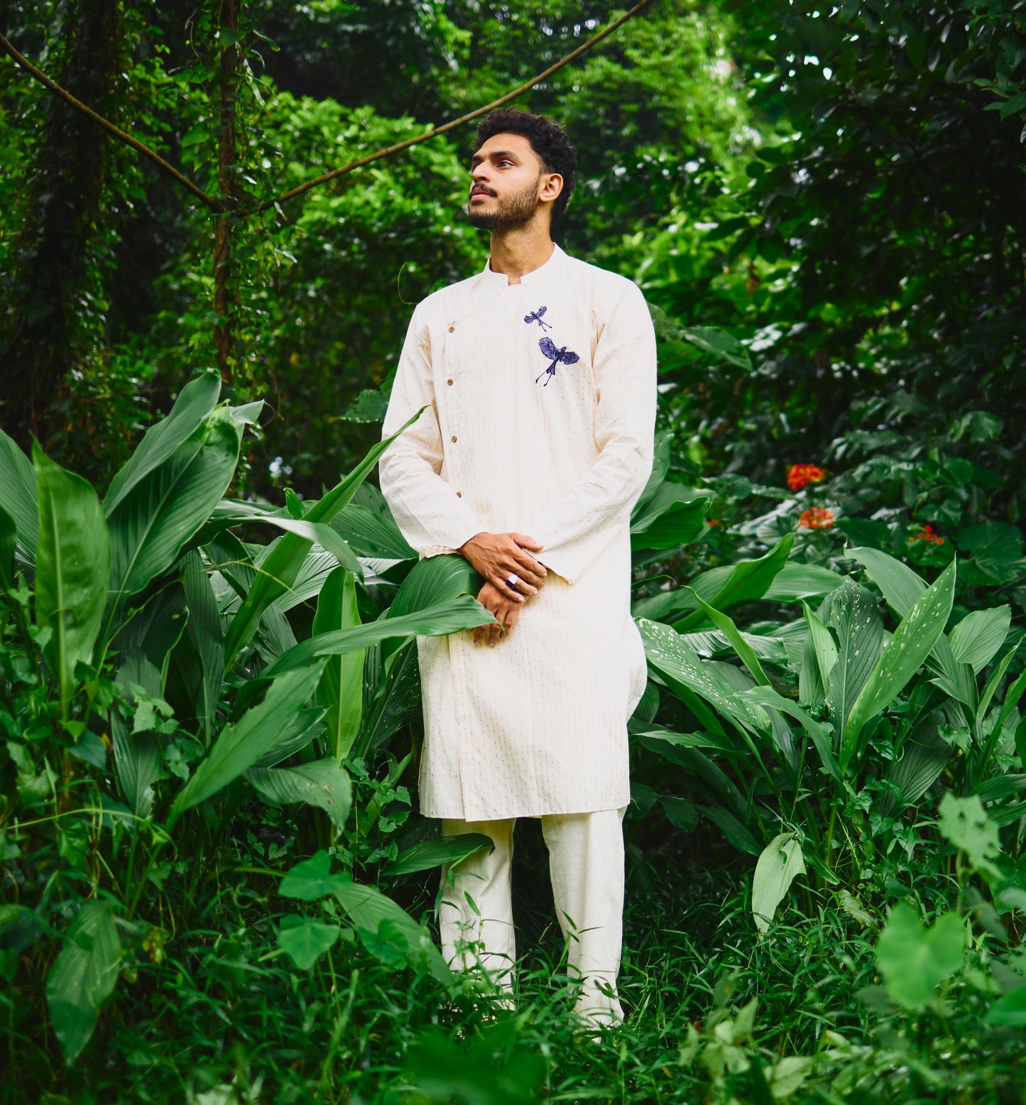 Sahil Drongo Embroidered Kurta & Pants