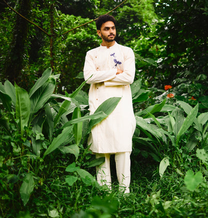 Sahil Drongo Embroidered Kurta & Pants