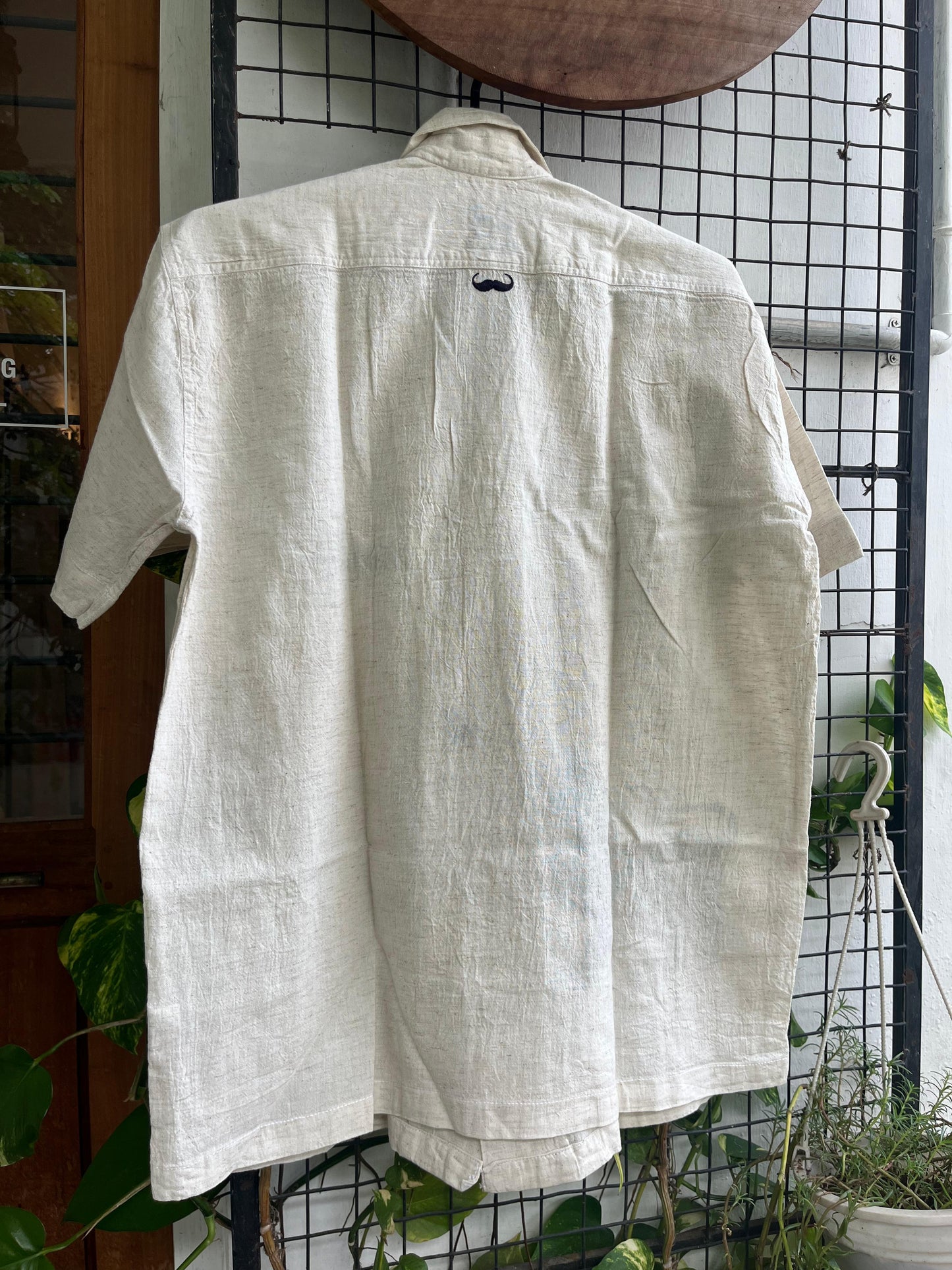 Kora Embroidered Cotton Linen Oversized Shirt