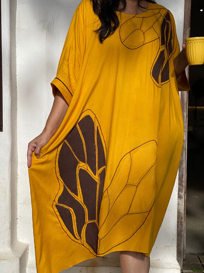 Yellow Dragon Fly Kaftan