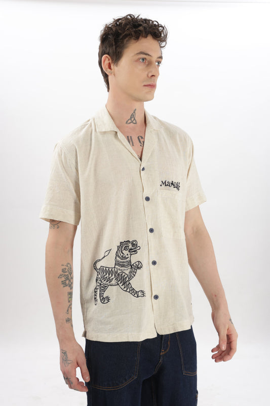 Single Tiger Linen Shirt