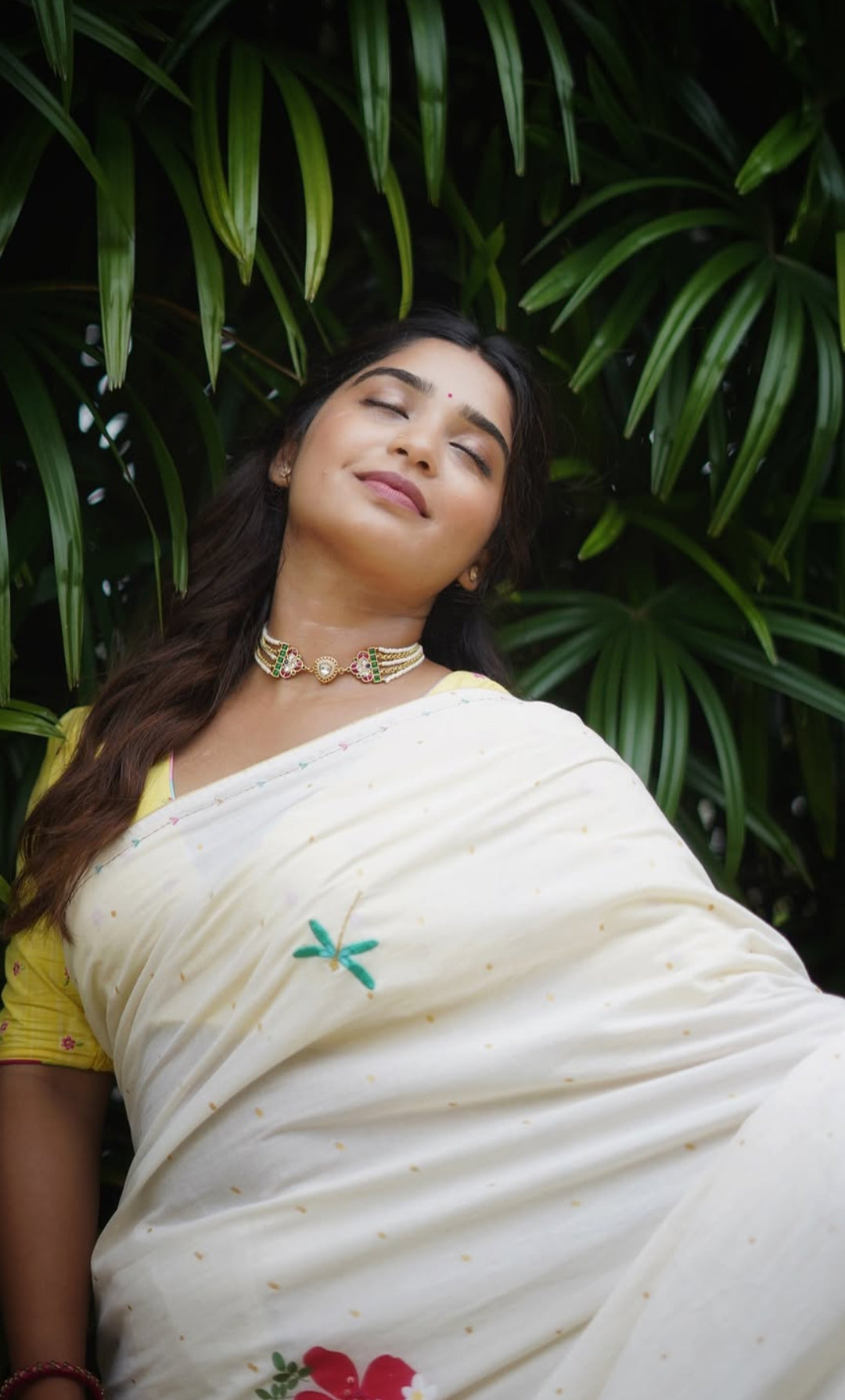 Manjari Screen-Print Saree | Mul Cotton Onam Saree