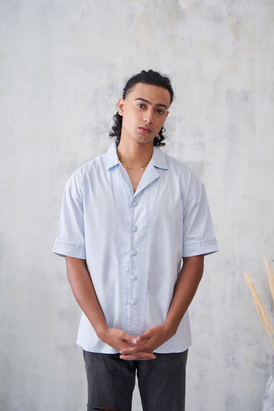 LIGHT BLUE HALF SLEEVE SHIRT