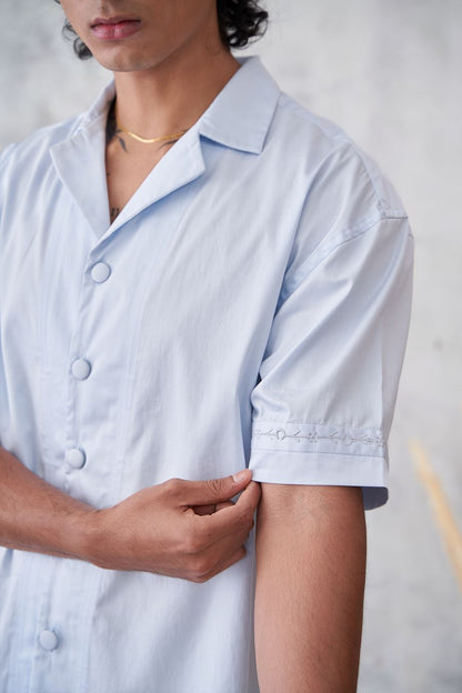 LIGHT BLUE HALF SLEEVE SHIRT