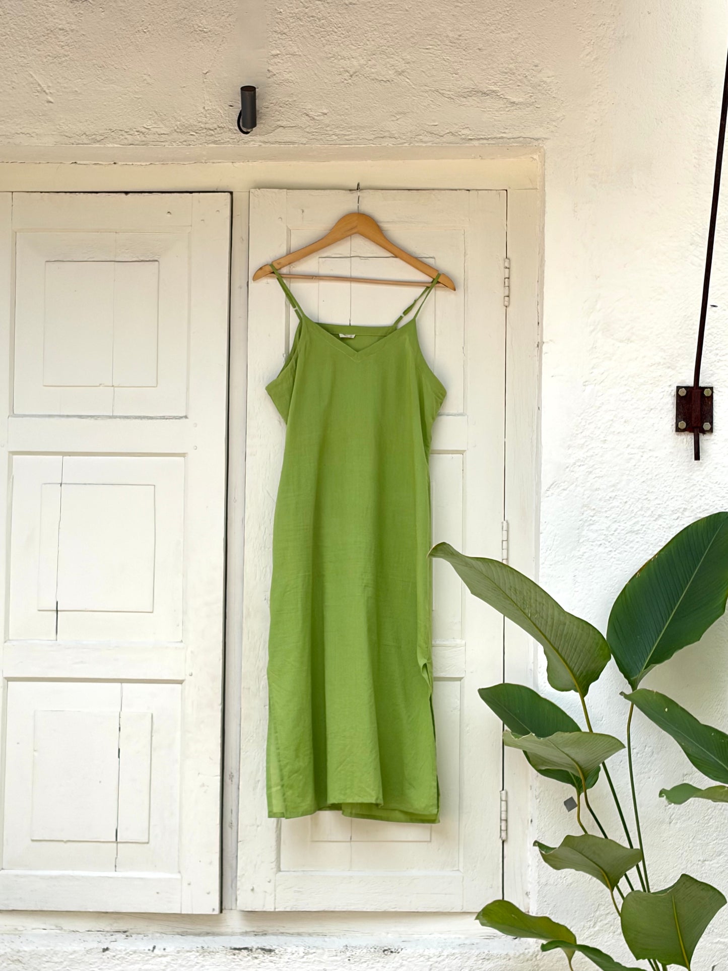 Green Kutty Poovu Chanderi Dress | Festive Wear by House of Vandy