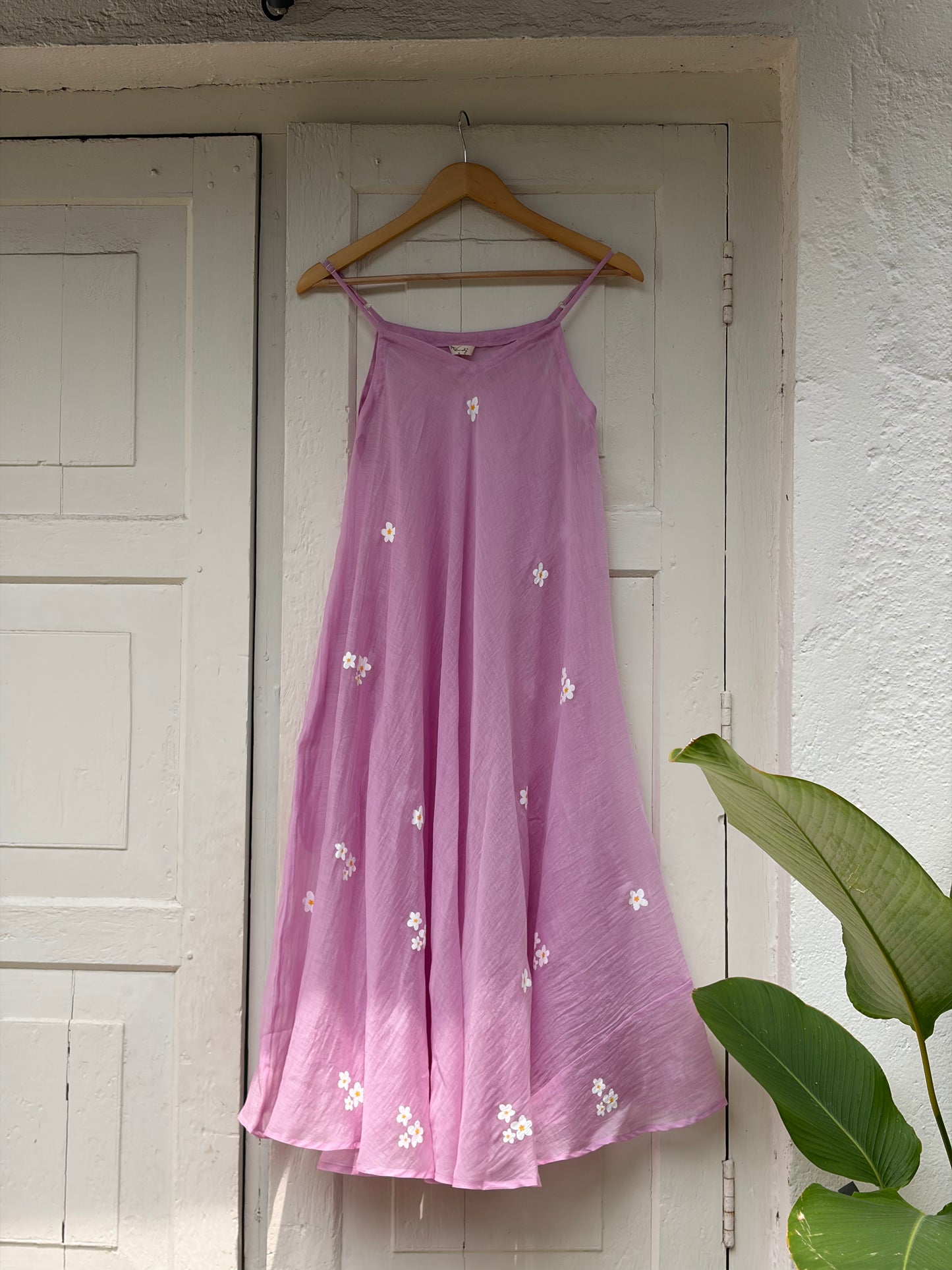 The Lavender Kutty Poovu Dress | Handwoven Chanderi Edition