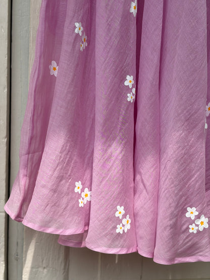 The Lavender Kutty Poovu Dress | Handwoven Chanderi Edition